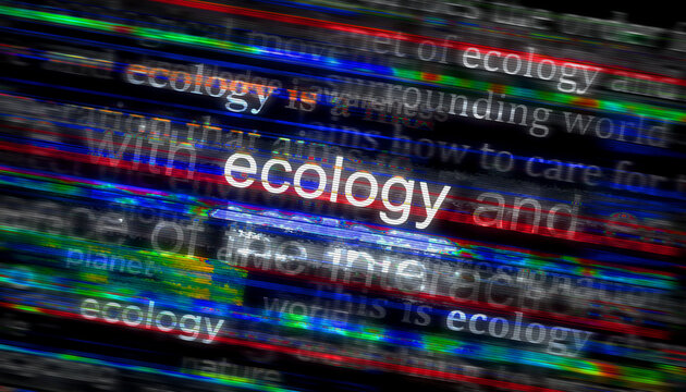 Headline titles media with Ecology and environment 3d illustration