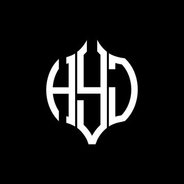HYJ letter logo. HYJ best black background vector image. HYJ Monogram logo design for entrepreneur and business.
