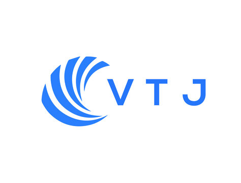 VTJ Flat accounting logo design on white background. VTJ creative initials Growth graph letter logo concept. VTJ business finance logo design.
