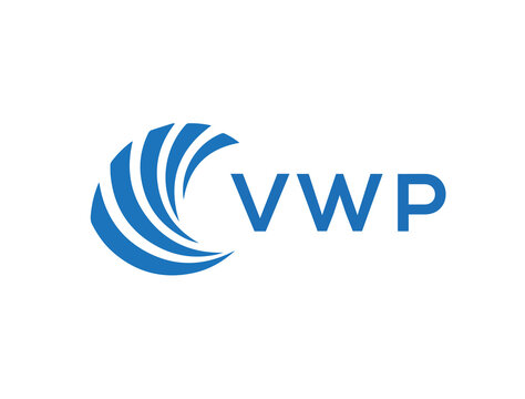 VWP Flat accounting logo design on white background. VWP creative initials Growth graph letter logo concept. VWP business finance logo design.
