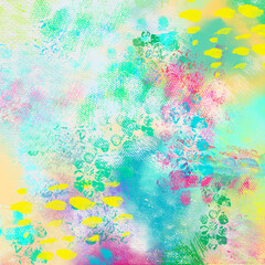Colorful summer abstract scrapbook backdrop universal
