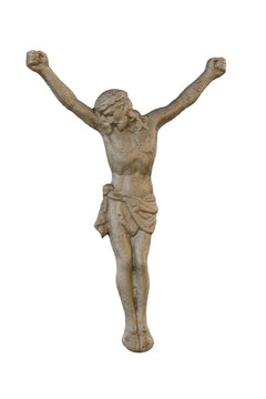 crucifixion of Jesus on a white background,Jesus christ crucifix on a white background for sins