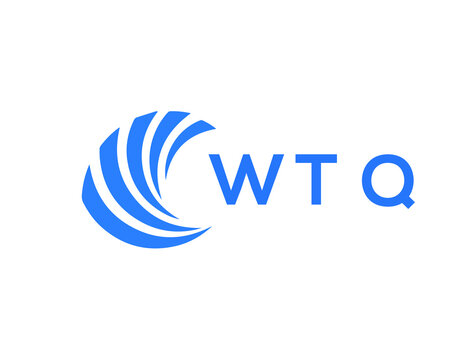 WTQ Flat accounting logo design on white background. WTQ creative initials Growth graph letter logo concept. WTQ business finance logo design.

