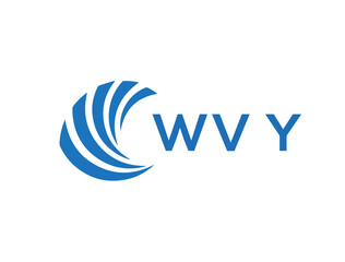 WVY Flat accounting logo design on white background. WVY creative initials Growth graph letter logo concept. WVY business finance logo design.
