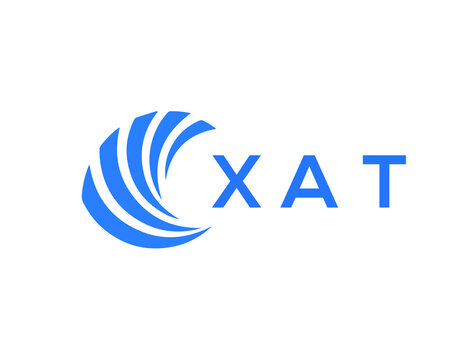 XAT Flat accounting logo design on white background. XAT creative initials Growth graph letter logo concept. XAT business finance logo design.
