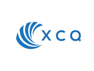 XCQ Flat accounting logo design on white background. XCQ creative initials Growth graph letter logo concept. XCQ business finance logo design.
