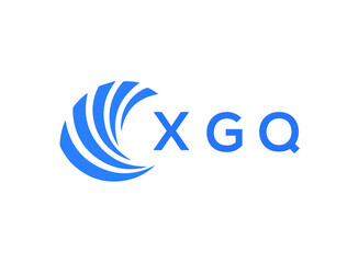 XGQ Flat accounting logo design on white background. XGQ creative initials Growth graph letter logo concept. XGQ business finance logo design.
