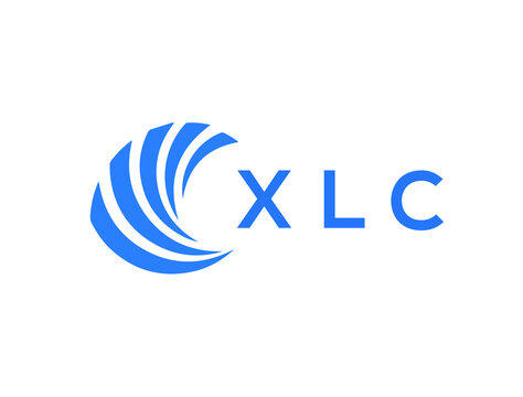 XLC Flat accounting logo design on white background. XLC creative initials Growth graph letter logo concept. XLC business finance logo design.
