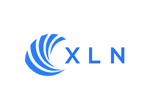 XLN Flat accounting logo design on white background. XLN creative initials Growth graph letter logo concept. XLN business finance logo design.
