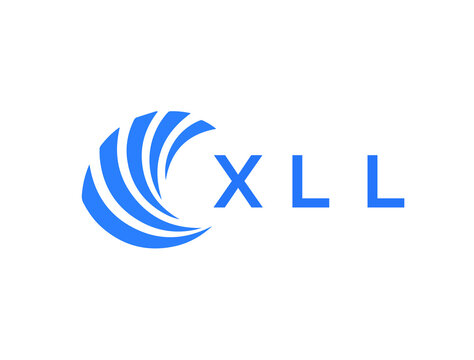XLL Flat accounting logo design on white background. XLL creative initials Growth graph letter logo concept. XLL business finance logo design.
