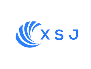 XSJ Flat accounting logo design on white background. XSJ creative initials Growth graph letter logo concept. XSJ business finance logo design.
