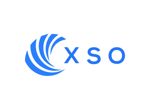 XSO Flat accounting logo design on white background. XSO creative initials Growth graph letter logo concept. XSO business finance logo design.
