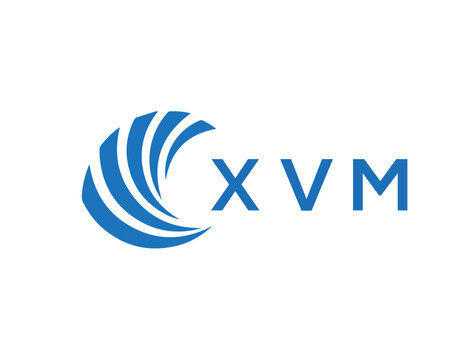 XVM Flat accounting logo design on white background. XVM creative initials Growth graph letter logo concept. XVM business finance logo design.

