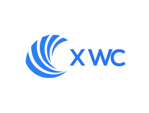 XWC Flat accounting logo design on white background. XWC creative initials Growth graph letter logo concept. XWC business finance logo design.
