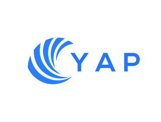 YAP Flat accounting logo design on white background. YAP creative initials Growth graph letter logo concept. YAP business finance logo design.
