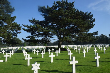 Fototapeta na wymiar Omaha beach - Cimitero Americano di Normandia