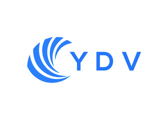 YDV Flat accounting logo design on white background. YDV creative initials Growth graph letter logo concept. YDV business finance logo design.
