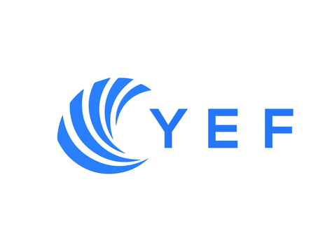 YEF Flat accounting logo design on white background. YEF creative initials Growth graph letter logo concept. YEF business finance logo design.
