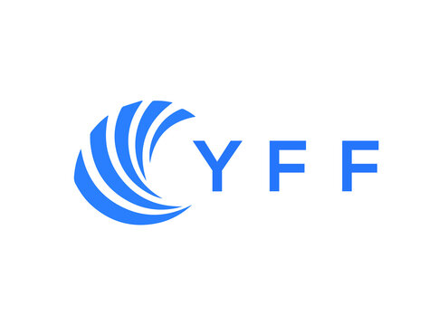YFF Flat accounting logo design on white background. YFF creative initials Growth graph letter logo concept. YFF business finance logo design.
