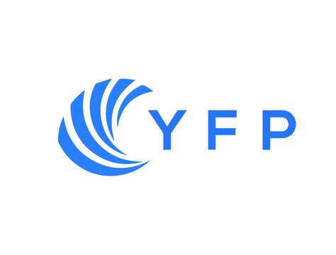 YFP Flat accounting logo design on white background. YFP creative initials Growth graph letter logo concept. YFP business finance logo design.
