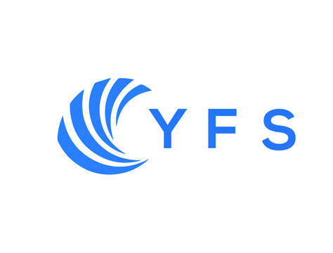 YFS Flat accounting logo design on white background. YFS creative initials Growth graph letter logo concept. YFS business finance logo design.
