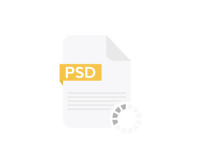 PSD file logo design. Download psd button vector design and illustration.
