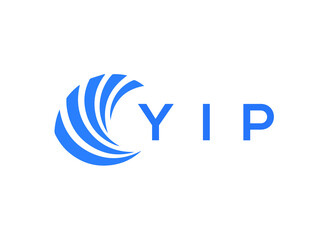 YIP Flat accounting logo design on white background. YIP creative initials Growth graph letter logo concept. YIP business finance logo design.
