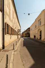 Narrow Street in the City of Zagreb