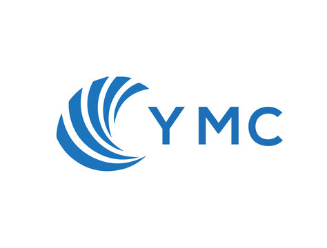 YMC Flat accounting logo design on white background. YMC creative initials Growth graph letter logo concept. YMC business finance logo design.
