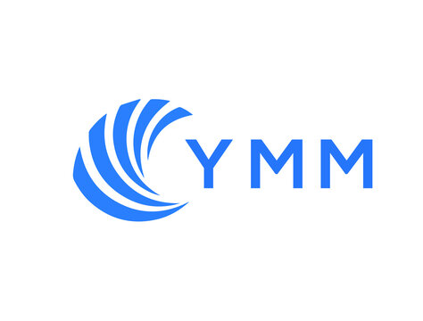 YMM Flat accounting logo design on white background. YMM creative initials Growth graph letter logo concept. YMM business finance logo design.
