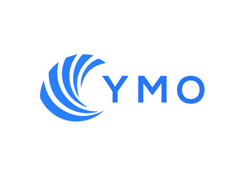 YMO Flat accounting logo design on white background. YMO creative initials Growth graph letter logo concept. YMO business finance logo design.
