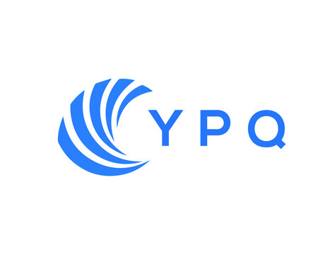 YPQ Flat accounting logo design on white background. YPQ creative initials Growth graph letter logo concept. YPQ business finance logo design.

