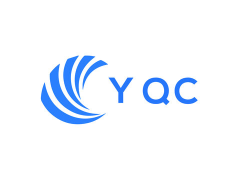 YQC Flat accounting logo design on white background. YQC creative initials Growth graph letter logo concept. YQC business finance logo design.
