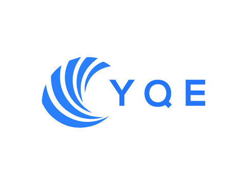 YQE Flat accounting logo design on white background. YQE creative initials Growth graph letter logo concept. YQE business finance logo design.
