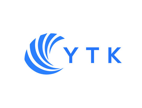 YTK Flat accounting logo design on white background. YTK creative initials Growth graph letter logo concept. YTK business finance logo design.
