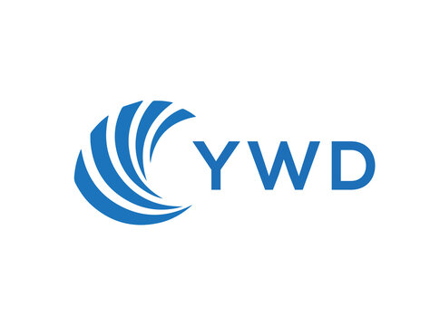 YWD Flat accounting logo design on white background. YWD creative initials Growth graph letter logo concept. YWD business finance logo design.
