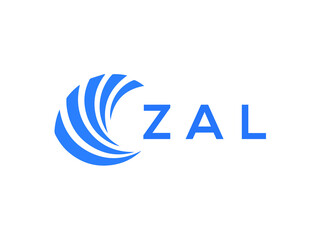 ZAL Flat accounting logo design on white background. ZAL creative initials Growth graph letter logo concept. ZAL business finance logo design.
 - obrazy, fototapety, plakaty