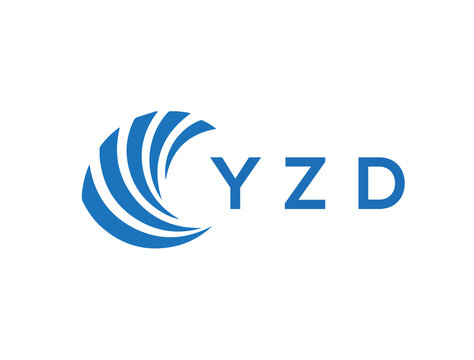 YZD Flat accounting logo design on white background. YZD creative initials Growth graph letter logo concept. YZD business finance logo design.

