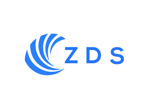 ZDS Flat accounting logo design on white background. ZDS creative initials Growth graph letter logo concept. ZDS business finance logo design.
