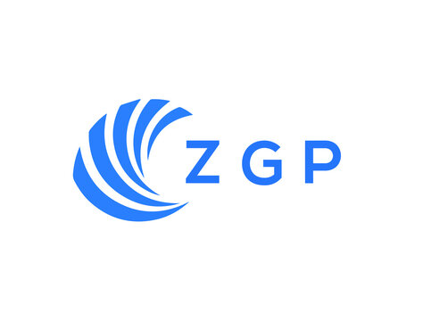 ZGP Flat accounting logo design on white background. ZGP creative initials Growth graph letter logo concept. ZGP business finance logo design.
