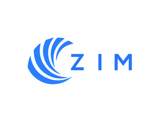 ZIM Flat accounting logo design on white background. ZIM creative initials Growth graph letter logo concept. ZIM business finance logo design.
