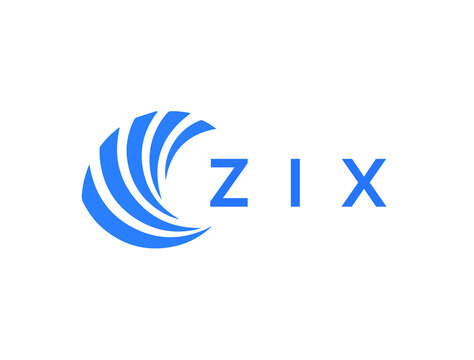 ZIX Flat accounting logo design on white background. ZIX creative initials Growth graph letter logo concept. ZIX business finance logo design.
