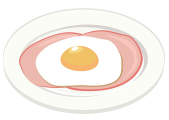 ハムエッグ　卵1個