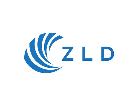 ZLD Flat accounting logo design on white background. ZLD creative initials Growth graph letter logo concept. ZLD business finance logo design.
