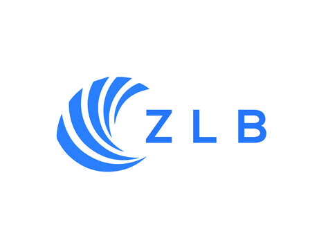 ZLB Flat accounting logo design on white background. ZLB creative initials Growth graph letter logo concept. ZLB business finance logo design.
