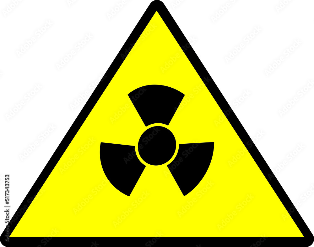 Poster radiation hazard laboratory warning