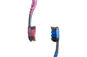 toothbrush heads in different positions