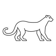 Wild Cat Icon Vector Design Template.