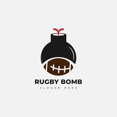 logo rugby ball and bomb combination