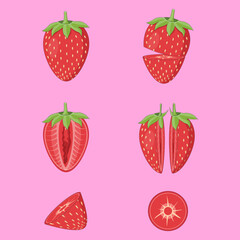 set of strawberries